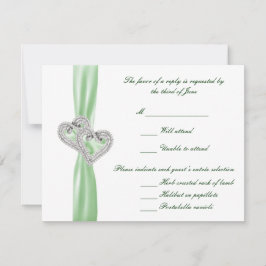 Svarskort för anpassningsbar Lime Hearts OSA Kort