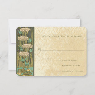 Svarskort för Arch Art nouveau Dragonfly Lilypad OSA Kort