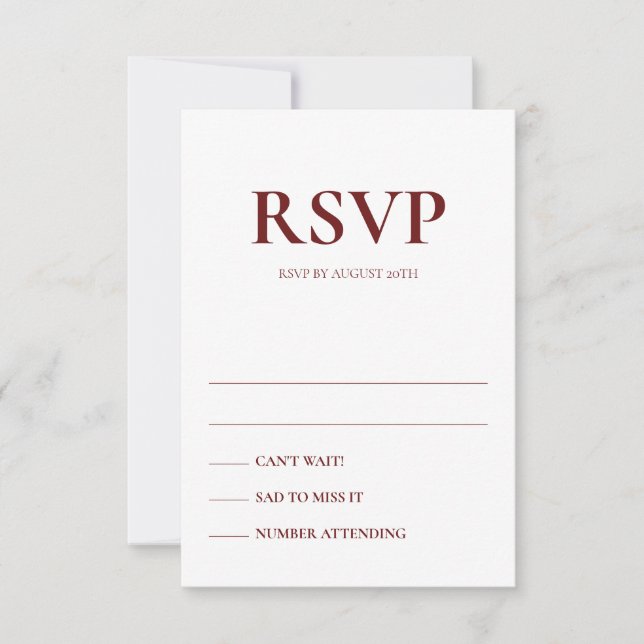 Svarskort för Art Deco-accenter i Bröllop Inbjudningar (Framsida)