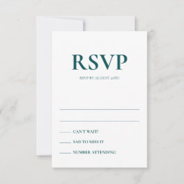 Svarskort för Art Deco-accenter i Bröllop Inbjudningar