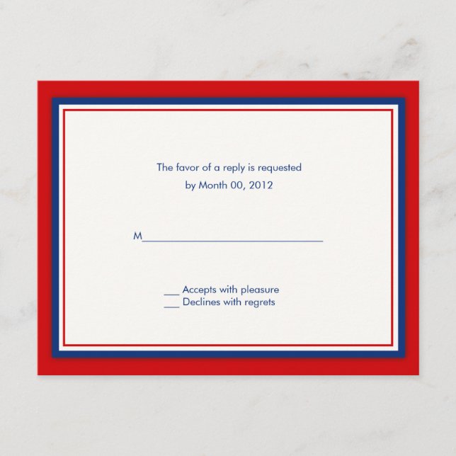 Svarskort för basebollbrölloppsinbjudan OSA kort (Framsida)