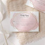 Svarskort för Bat mitzvah Rosa för vattenfärgsfärg<br><div class="desc">Den här moderna designen har en vattenfärgsdesign i guld och anpassningsbarna. Använda mallformuläret för att lägga till texten. Med de avancerade redigeringsmenyer som du kommer åt genom att markera Design Verktyg kan du ändra typsnitt,  färg och layout.</div>