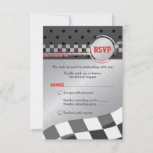 Svarskort för bilars Tävla Racecar Pub Mitzvah