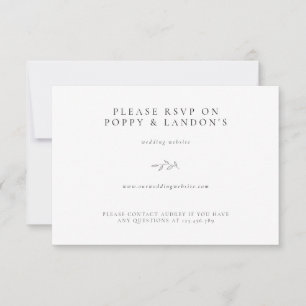 Svarskort för botaniskt minimalistiskt typografisk OSA kort