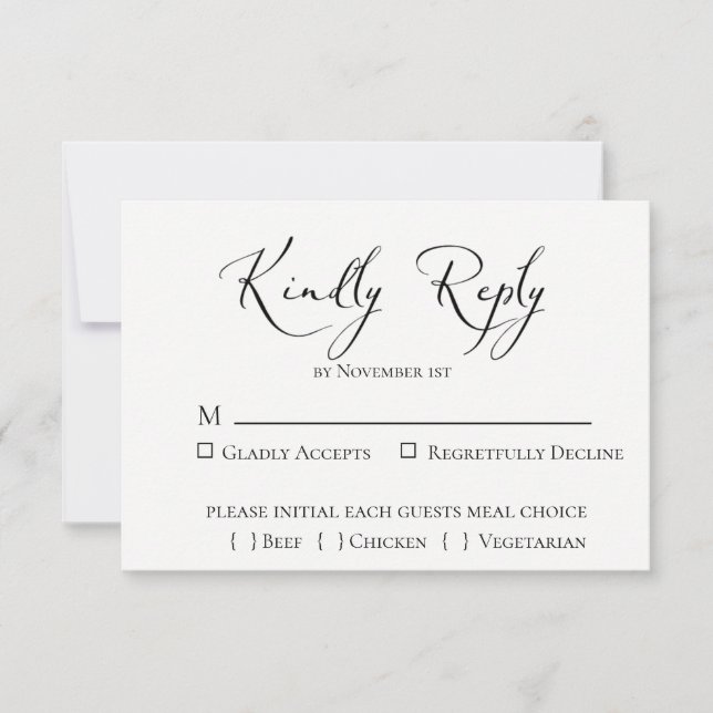 Svarskort för bröllop i Emerald Forest OSA Kort (Framsida)