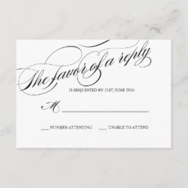 Svarskort för Bröllop i skript, roterande OSA Kort