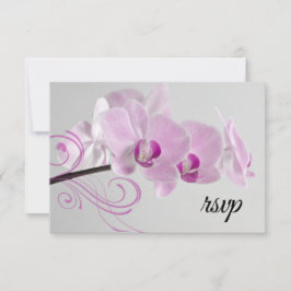 Svarskort för Bröllop OSA av rosa Orchid Elegance