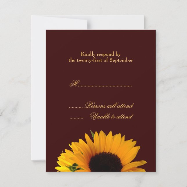 Svarskort för bröllop OSA kort (Framsida)