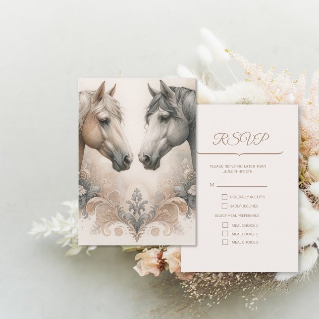 Svarskort för bröllop OSA Kort (Wedding RSVP Response Card (front and back))
