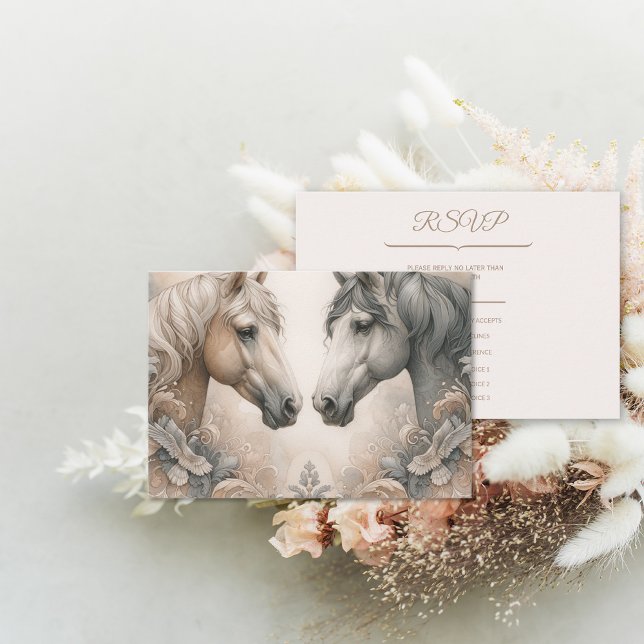 Svarskort för bröllop OSA Kort (Wedding RSVP Response Card (front and back))