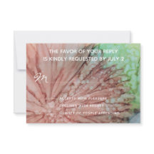 Svarskort för bröllop OSA, snygga Pinks & Lavender