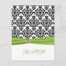 Svarskort för Chartreuse, White och Black Damask OSA Kort