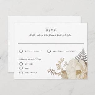 Svarskort för elegant-Blommigt-Bröllop OSA Inbjudningar