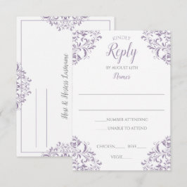 Svarskort för Elegant - Nadine (Lavender) Inbjudningar