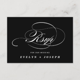 Svarskort för elegant OSA bröllop