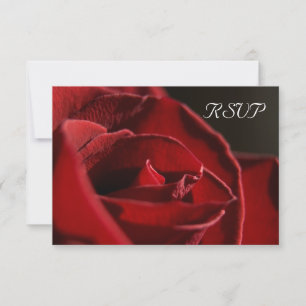 Svarskort för elegant Röd ros Bröllop OSA Kort