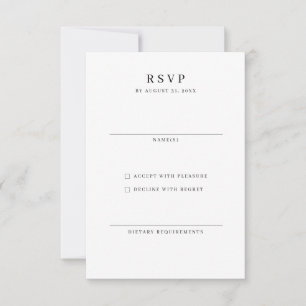 Svarskort för elegantens minimalistiska OSA