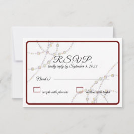Svarskort för enkel Pearls Bröllop OSA Kort