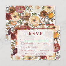 Svarskort för flödesbakgrundsfärg Bouquets Bröllop