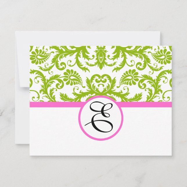 Svarskort för grönt och Rosa OSA Kort (Framsida)