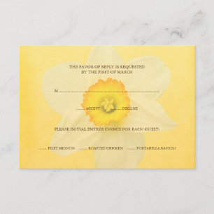 Svarskort för gult Vår Daffodil Flower OSA Kort