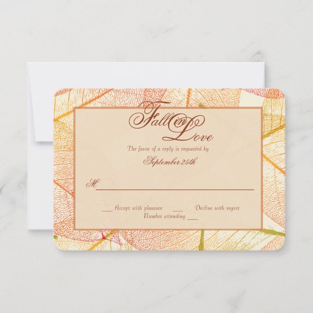 Svarskort för höstlöv OSA kort (Framsida)