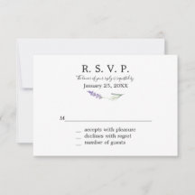 Svarskort för Lavender Blommigt