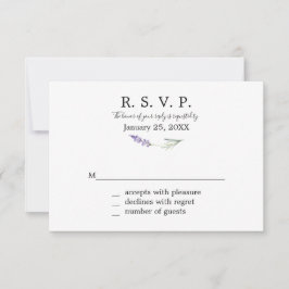 Svarskort för Lavender Blommigt OSA Kort