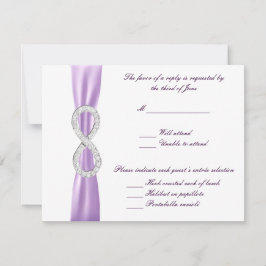 Svarskort för lavender Diamond Infinity Bröllop OSA Kort