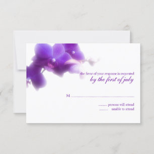 Svarskort för lila Orchid OSA Kort