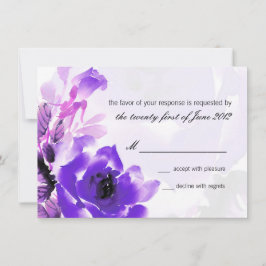 Svarskort för lila Ro Bröllop OSA