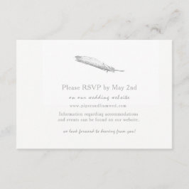 Svarskort för ludd Bröllop Inbjudningar