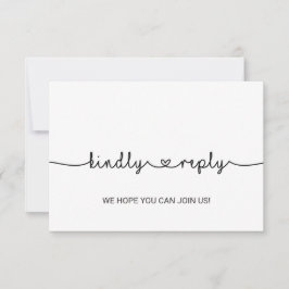 Svarskort för menyval med kärlekshjärtan OSA kort