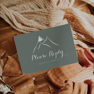 Svarskort för menyval på Gröna Vita Berg Vykort