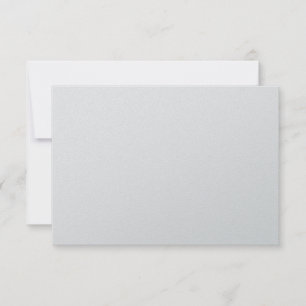 Svarskort för Metallic Silver Bröllop OSA Kort
