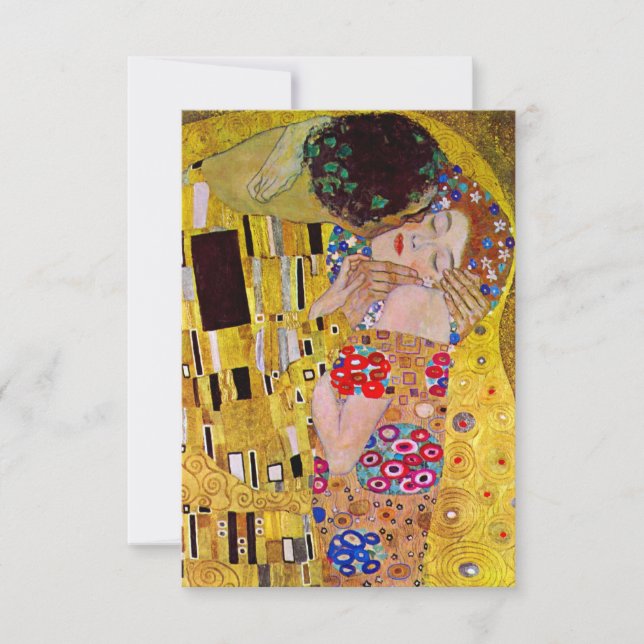 Svarskort för osa; Kiss av Gustav Klimt OSA Kort (Framsida)