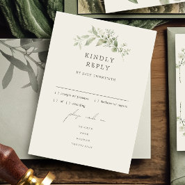 Svarskort för OSA på menyn Elegant i Botanical Brö