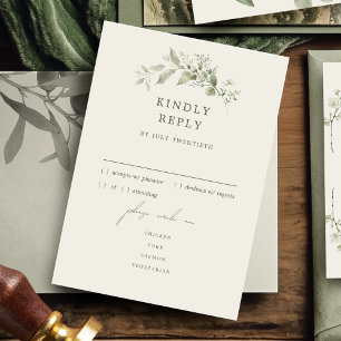 Svarskort för OSA på menyn Elegant i Botanical Brö