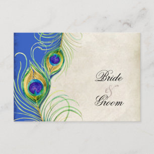 Svarskort för peacock Feathers Blue Damask OSA Kort