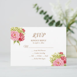 Svarskort för Peonies och Hydrangeas OSA Kort