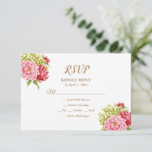 Svarskort för Peonies och Hydrangeas OSA Kort