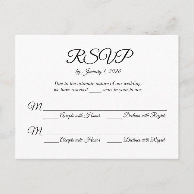 Svarskort för post inbjudan vykort (Framsida)