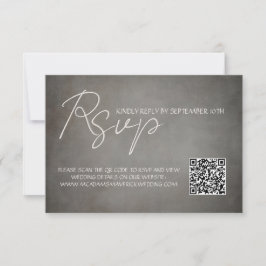 Svarskort för QR-Bröllop OSA för elegantens minima Kort