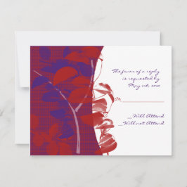 Svarskort för Red and Lila Löv Design OSA Kort