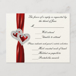 Svarskort för röd menyfliksenhet i anpassningsbar OSA kort