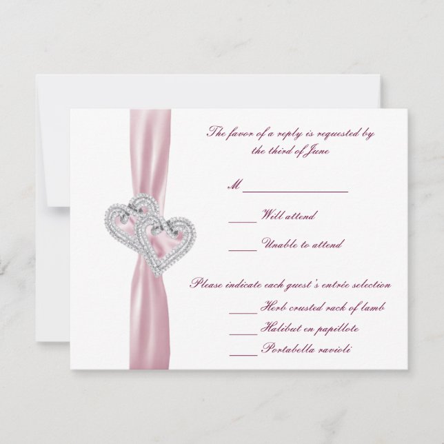 Svarskort för Rosa av anpassningsbar OSA Kort (Framsida)