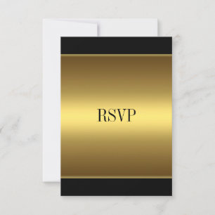 Svarskort för RSVP Svart Guld Alla evenemang OSA Kort