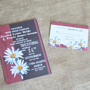 Svarskort för Rustic Barnwood Daisy OSA Kort