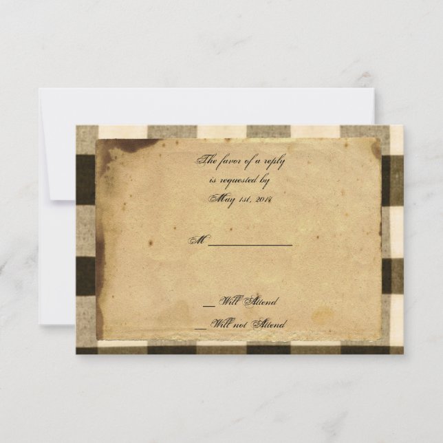 Svarskort för Rustic Land Black Sepia-kontroller OSA Kort (Framsida)