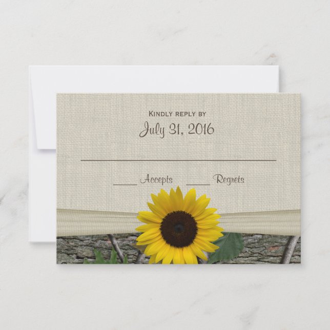 Svarskort för solros och trädbevuxen kamera OSA kort (Framsida)